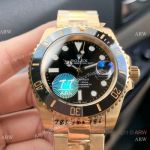 Swiss Quality AAA Replica Rolex Submariner Citizen 8215 Watch Yellow Gold Black 40mm